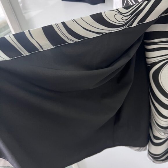 NWT Diane Von Furstenberg DVF Black Marble Wave Jewel Wrap Dress, Size 10 - Picture 5 of 6